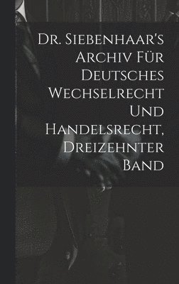 bokomslag Dr. Siebenhaar's Archiv Fr Deutsches Wechselrecht Und Handelsrecht, Dreizehnter Band