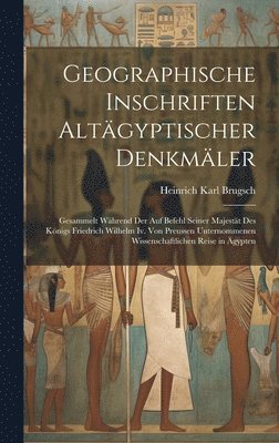 bokomslag Geographische Inschriften Altgyptischer Denkmler