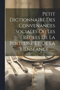 bokomslag Petit Dictionnaire Des Convenances Sociales Ou Les Rgles De La Politesse Et De La Biensance ......