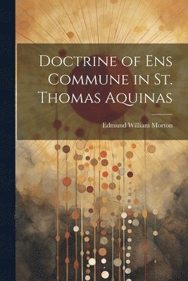 bokomslag Doctrine of ens Commune in St. Thomas Aquinas