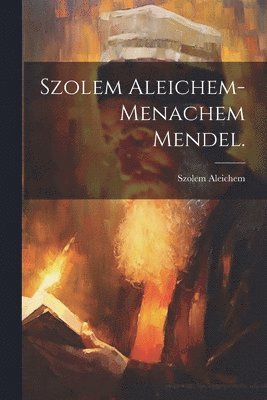 bokomslag Szolem Aleichem-Menachem Mendel.