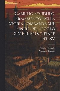 bokomslag Cabrino Fondulo, Frammento Della Storia Lombarda Sul Finire Del Secolo XIV E Il Principiare Del XV