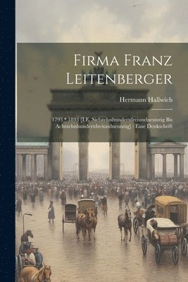 bokomslag Firma Franz Leitenberger