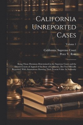 California Unreported Cases 1