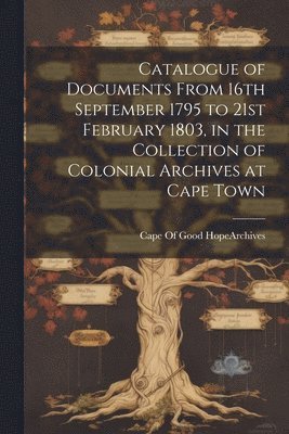 Catalogue of Documents From 16th September 1795 to 21st February 1803, in the Collection of Colonial Archives at Cape Town 1