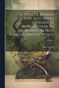 bokomslag La stle de Koubn, publie avec notes, glossaire et reproduction du monument en trois planches phototypiques; Volume 9