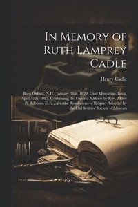 bokomslag In Memory of Ruth Lamprey Cadle
