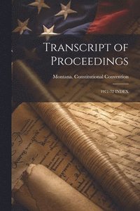 bokomslag Transcript of Proceedings