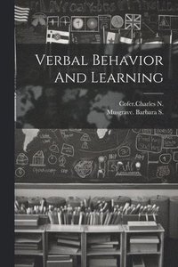 bokomslag Verbal Behavior And Learning