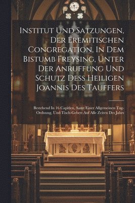 bokomslag Institut Und Satzungen, Der Eremitischen Congregation, In Dem Bistumb Freysing, Unter Der Anruffung Und Schutz De Heiligen Joannis Des Tauffers