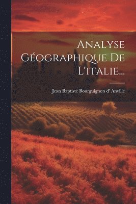 bokomslag Analyse Géographique De L'italie...