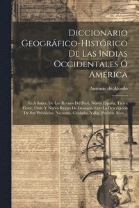 bokomslag Diccionario Geogrfico-histrico De Las Indias Occidentales  Amrica