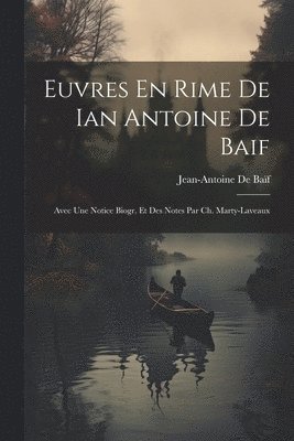 Jean-Antoine de Baïf - Euvres En Rime De Ian Antoine De Baif, Häftad