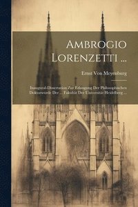 bokomslag Ambrogio Lorenzetti ...