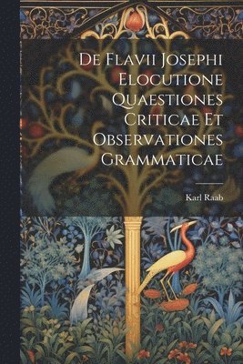 De Flavii Josephi Elocutione Quaestiones Criticae Et Observationes Grammaticae