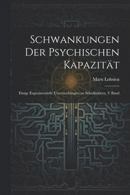 bokomslag Schwankungen Der Psychischen Kapazitt