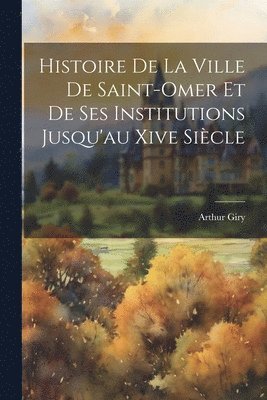 bokomslag Histoire De La Ville De Saint-Omer Et De Ses Institutions Jusqu'au Xive Sicle