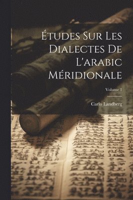 bokomslag tudes Sur Les Dialectes De L'arabic Mridionale; Volume 1