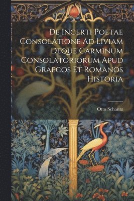 bokomslag De Incerti Poetae Consolatione Ad Liviam Deque Carminum Consolatoriorum Apud Graecos Et Romanos Historia