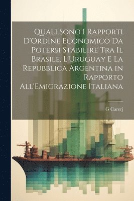 bokomslag Quali Sono I Rapporti D'Ordine Economico Da Potersi Stabilire Tra Il Brasile, L'Uruguay E La Repubblica Argentina in Rapporto All'Emigrazione Italiana