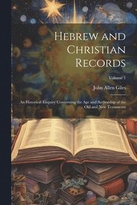 bokomslag Hebrew and Christian Records