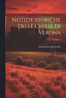 bokomslag Notizie Storiche Delle Chiese Di Verona; Volume 4