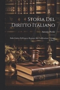 bokomslag Storia Del Diritto Italiano: Dalla Caduta Dell'impero Romano Alla Codificazione, Volume 2, part 1