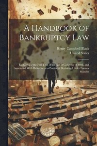 bokomslag A Handbook of Bankruptcy Law