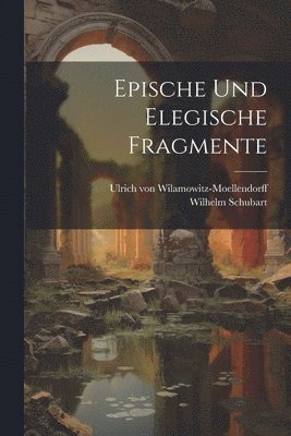 Wilhelm 1873- Schubart - Epische und elegische Fragmente, Häftad
