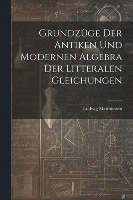 bokomslag Grundzüge der antiken und modernen Algebra der litteralen Gleichungen