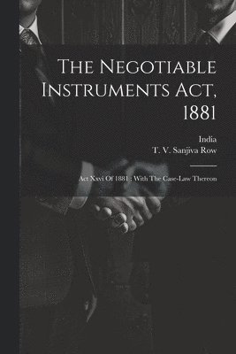 India, T V Sanjiva Row - Negotiable Instruments Act, 1881, Häftad
