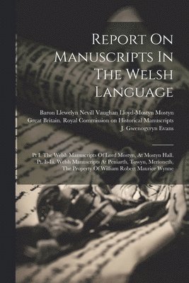 Great Britain Royal Commission on Hi, William Robert Maurice Wynne, J Gwenogvryn Evans - Report On Manuscripts In The Welsh Language, Häftad