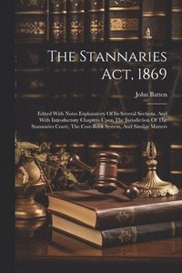 bokomslag The Stannaries Act, 1869