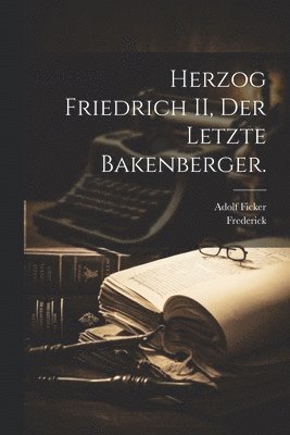 bokomslag Herzog Friedrich II, Der letzte Bakenberger.