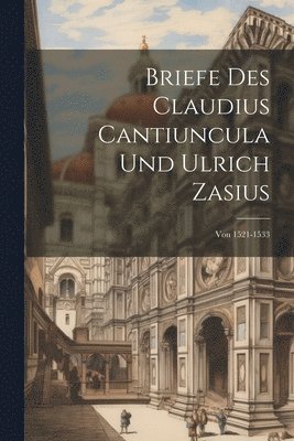 bokomslag Briefe Des Claudius Cantiuncula Und Ulrich Zasius