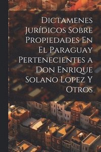 bokomslag Dictamenes Jurdicos Sobre Propiedades En El Paraguay Pertenecientes a Don Enrique Solano Lopez Y Otros