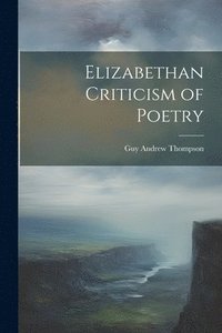 bokomslag Elizabethan Criticism of Poetry