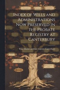 bokomslag Index of Wills and Administrations now Preserved in the Probate Registry at Canterbury