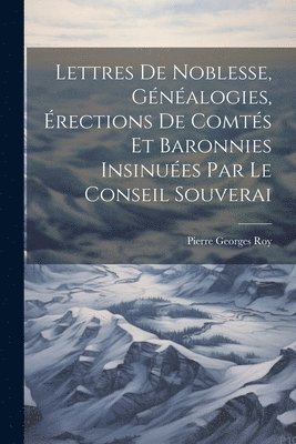 bokomslag Lettres de noblesse, gnalogies, rections de comts et baronnies insinues par le Conseil souverai