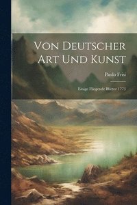 bokomslag Von deutscher art und kunst