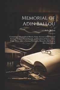 bokomslag Memorial of Adin Ballou