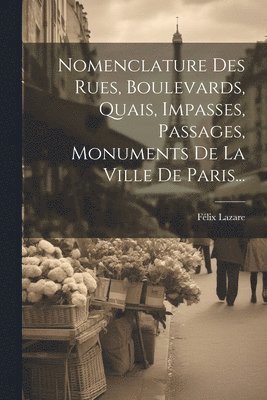 Nomenclature Des Rues, Boulevards, Quais, Impasses, Passages, Monuments De La Ville De Paris...