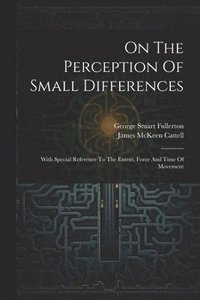 bokomslag On The Perception Of Small Differences
