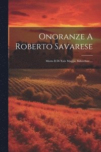 bokomslag Onoranze A Roberto Savarese