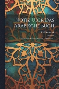 bokomslag Notiz ber Das Arabische Buch