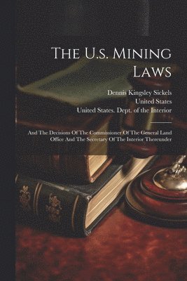 bokomslag The U.s. Mining Laws