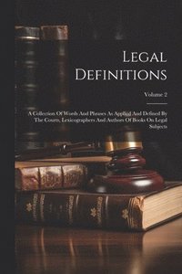 bokomslag Legal Definitions