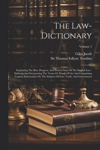 bokomslag The Law-dictionary