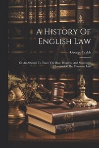 bokomslag A History Of English Law