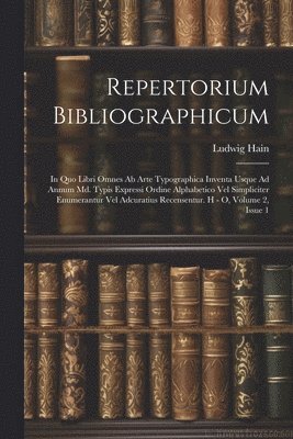 bokomslag Repertorium Bibliographicum